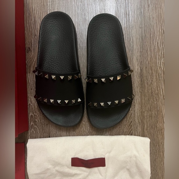 Valentino PVC Rockstud black slides size 36 - Picture 4 of 6